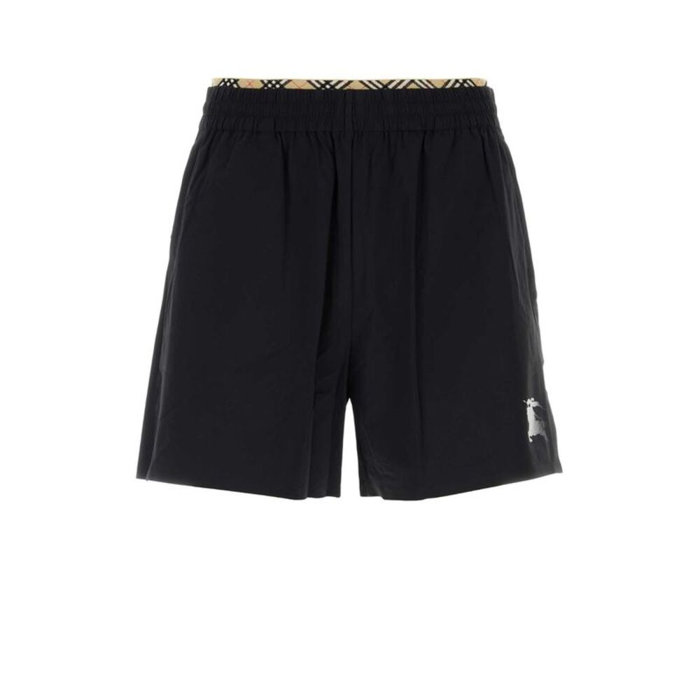 Burberry Men Black Stretch Nylon Bermuda Shorts